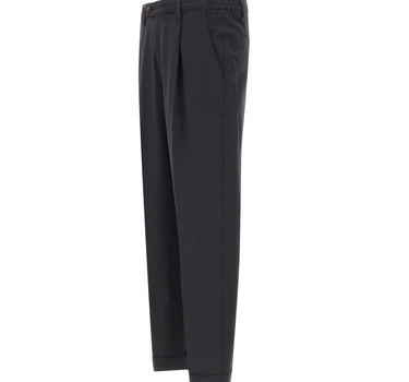 DEVORE Pantalone in misto lana BLACK Uomo 