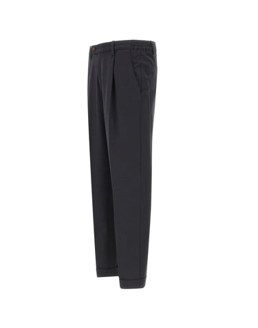 DEVORE Pantalone in misto lana BLACK Uomo 