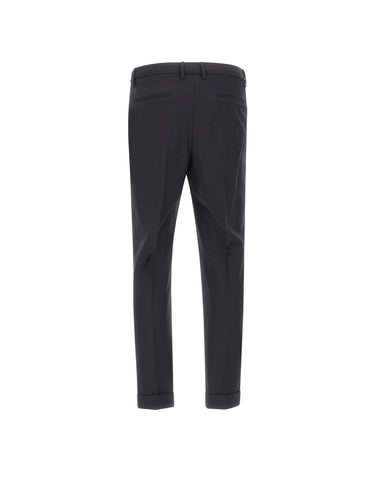 DEVORE Pantalone in misto lana BLACK Uomo 