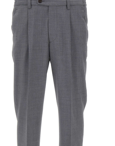 DEVORE Pantalone in misto lana GREY Uomo 