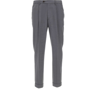 DEVORE Pantalone in misto lana GREY Uomo 