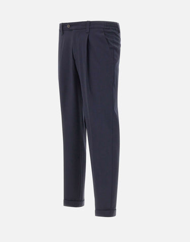 DEVORE Pantalone in misto lana BLUE Uomo 