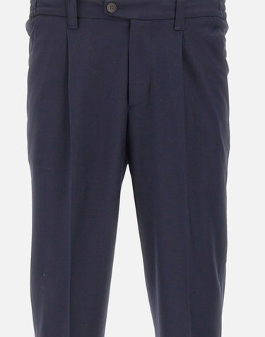 DEVORE Pantalone in misto lana BLUE Uomo 