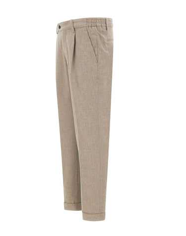DEVORE Pantaloni in misto lana spazzolata BEIGE Uomo 
