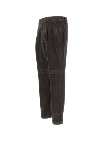 DEVORE Pantalone a costine GREY Uomo 