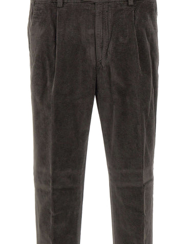 DEVORE Pantalone a costine GREY Uomo 