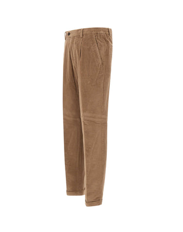 DEVORE Pantalone a costine BEIGE Uomo 