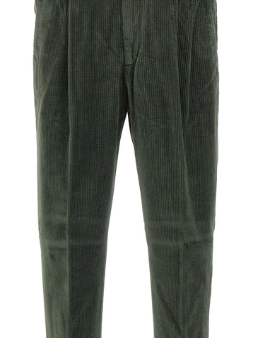 DEVORE Pantalone a costine GREEN Uomo 