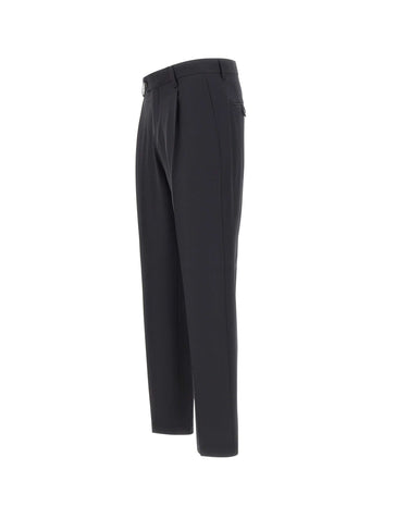 DEVORE Pantaloni in misto lana BLACK Uomo 