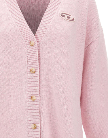DIESEL Cardigan in lana e alpaca Pink Donna 