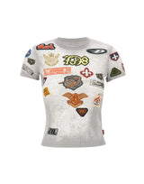 T-shirt con stampa patch all over A24144 0IFBB100A DIESEL 
