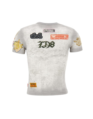 T-shirt con stampa patch all over A24144 0IFBB100A DIESEL 
