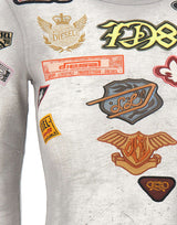 Maglia con stampa patch all over A24146 0IFBB100A DIESEL 
