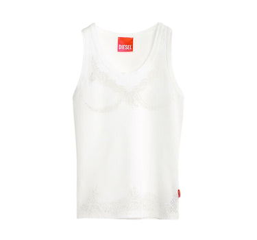 DIESEL X TINDER Top "PR-T-Anki-Lace-R" WHITE Donna 
