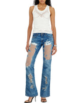 DIESEL X TINDER Top "PR-T-Anki-Lace-R" WHITE Donna 