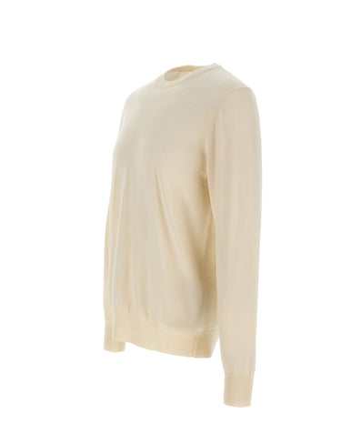 DIKTAT Maglia in lana merinos extrafina WHITE Uomo 