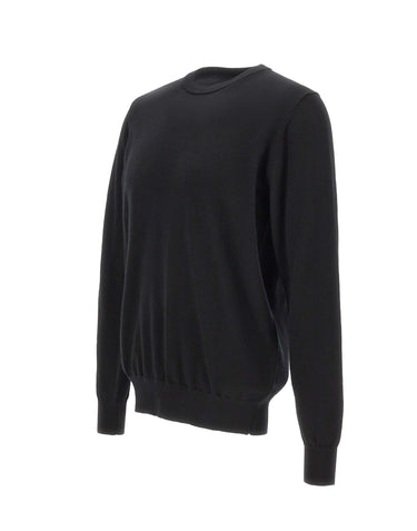 DIKTAT Maglia in lana merinos extrafina BLACK Uomo 
