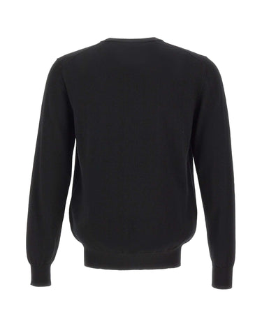 DIKTAT Maglia in lana merinos extrafina BLACK Uomo 