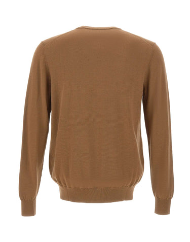 DIKTAT Maglia in lana merinos extrafina BROWN Uomo 