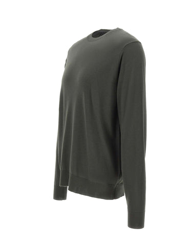 DIKTAT Maglia in lana merinos ultrafina GREEN Uomo 