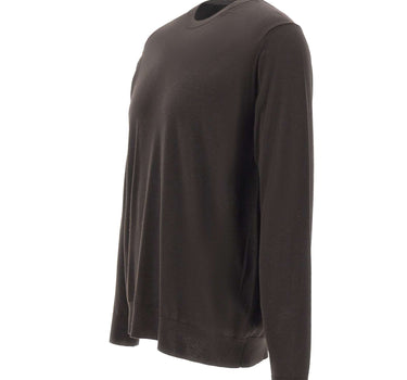 DIKTAT Maglia in lana merinos ultrafina BROWN Uomo 