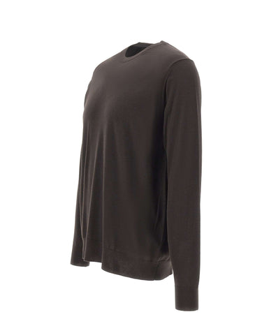 DIKTAT Maglia in lana merinos ultrafina BROWN Uomo 