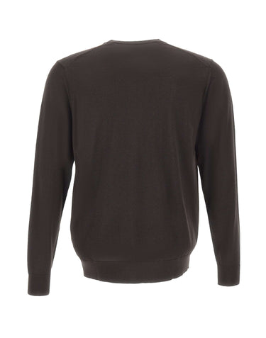 DIKTAT Maglia in lana merinos ultrafina BROWN Uomo 