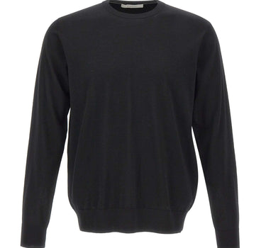 DIKTAT Maglia in lana merinos ultrafina BLACK Uomo 