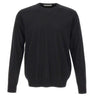 DIKTAT Maglia in lana merinos ultrafina BLACK Uomo 