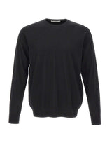 DIKTAT Maglia in lana merinos ultrafina BLACK Uomo 
