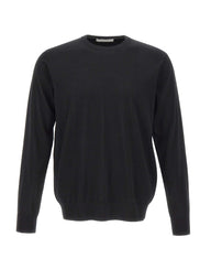 DIKTAT Maglia in lana merinos ultrafina BLACK Uomo 