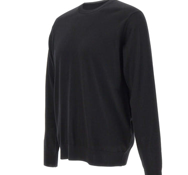 DIKTAT Maglia in lana merinos ultrafina BLACK Uomo 