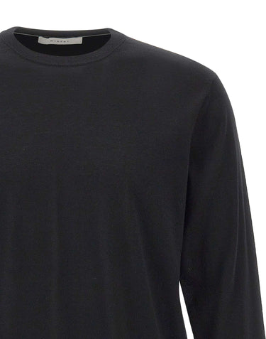 DIKTAT Maglia in lana merinos ultrafina BLACK Uomo 