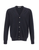 DIKTAT Cardigan in lana merinos ultrafina BLUE Uomo 