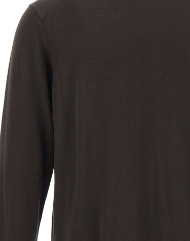 DIKTAT Polo in lana merinos ultrafina BROWN Uomo 
