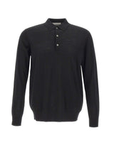 DIKTAT Polo in lana merinos ultrafina BLACK Uomo 