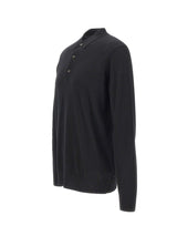 DIKTAT Polo in lana merinos ultrafina BLACK Uomo 