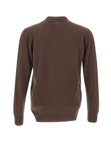 DIKTAT Polo in lana e cashmere BROWN Uomo 