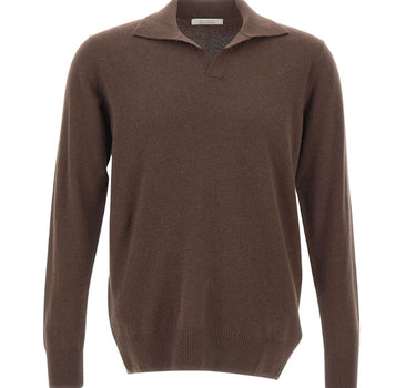 DIKTAT Polo in lana e cashmere BROWN Uomo 