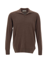 DIKTAT Polo in lana e cashmere BROWN Uomo 