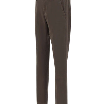 DONDUP Pantaloni "Gaubert" in cotone stretch BROWN Uomo 