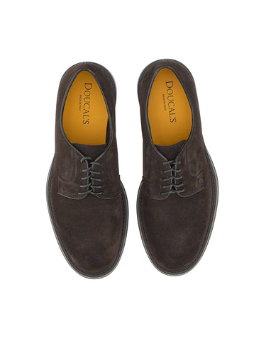 DOUCAL'S Stringate in suede BROWN Uomo 