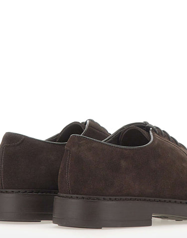 DOUCAL'S Stringate in suede BROWN Uomo 