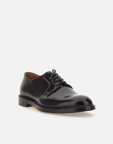 DOUCAL'S Stringate "Horse" in pelle BLACK Uomo 