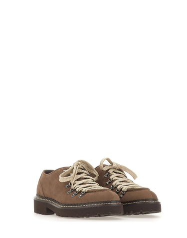 DOUCAL'S Stringate in nabuk BROWN Uomo 