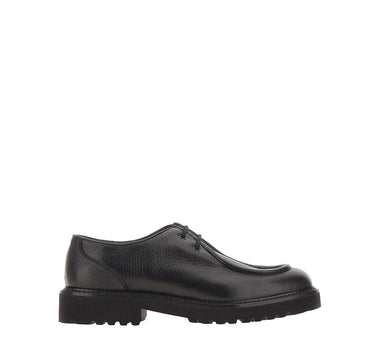 DOUCAL'S Stringata a due fori in pelle BLACK Uomo 