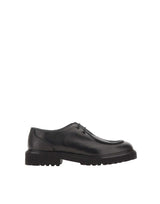 DOUCAL'S Stringata a due fori in pelle BLACK Uomo 