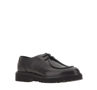 DOUCAL'S Stringata a due fori in pelle BLACK Uomo 