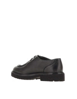 DOUCAL'S Stringata a due fori in pelle BLACK Uomo 