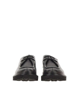 DOUCAL'S Stringata a due fori in pelle BLACK Uomo 